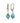 Desert Trail Turquoise & Gems LLC Round Turquoise Beads On Sterling Lever Back Wires - 3 Choices