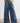 Vintage Frayed Flower Patch Wide Leg Jeans