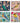 CounterArt and Highland Home "Floral Birds" 4 Pack Assorted Image Coaster Set