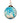6'' Marbled Watercolor Glass Christmas  Ball -Aqua