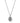 KENDRA SCOTT Daphne Silver Framed Short Pendant Necklace in Platinum