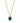 KENDRA SCOTT Daphne Gold Pave Frame Short Pendant Necklace in Green Malachite