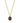 KEDNRA SCOTT Daphne Gold Pave Frame Short Pendant Necklace in Smoky Quartz