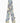 Sensibling Corp. - Abstract Playing Card Print Silky Twilly Skinny Scarf - Beige/Light Blue