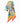 Sensibling Corp. - Feather Print Silky Twilly Skinny Scarf - Orange/Mulitcolor