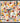Sensibling Corp. - Geometric Floral Pattern Printed Square Silky Satin Bandana Scarf - Black/Multicolor