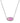 Elisa Pave Frame Short Pendant Necklace - Pink - Silver