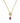 KENDRA SCOTT Mini Elisa Toggle Gold Short Pendant Necklace in Carmine Red Illusion