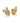 KENDRA SCOTT Maura Jaguar Statement Stud Earrings in Gold Sage Serpentine