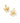 KENDRA SCOTT Bianca Butterfly Huggie Earrings in Gold Iridescent White Mix