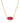 KENDRA SCOTT Elisa Bezel Gold Short Pendant Necklace in Carmine Red Illusion