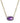 KENDRA SCOTT Elisa Enamel Frame Paperclip Necklace in Gold Purple Mother of Pearl