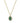 KENDRA SCOTT DAPHNE CRYSTAL FRAME SHORT PENDANT NECKLACE GOLD GREEN MALACHITE