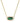 KENDRA SCOTT Elisa Bezel Gold Short Pendant Necklace in Green Tiger's Eye