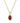 KENDRA SCOTT DAPHNE CRYSTAL FRAME SHORT PENDANT NECKLACE GOLD DARK BURGUNDY ILLUSION