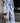 Rosa Clothing Blue Striped Oversized Boyfriend Shirt & Pants Set