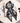 ACCITY Fashionable and Versatile Double-Layer Head Scarf - Black/White