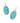 KENDRA SCOTT Dani Silver Color Burst Frame Drop Earrings in Bronze Veined Aqua Magnesite