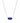 KENDRA SCOTT ELISA RHD 430 Elisa Silver Pendant Necklace in Cobalt Cats Eye