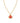 KENDRA SCOTT FRM KENDALL SHR GLD 946 Framed Kendall Gold Short Pendant Necklace in Bronze Veined Red and Fuchsia Magnesite