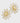 KENDRA SCOTT MADISON DSY EAR GLD 122 Madison Daisy Gold Earrings in White Opaque Glass